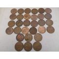 UK / GB - 30 - 1d (one penny) coins - dated 196...