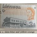 Antigua 1969 2c Blue & yellow-orange Glazed Use...