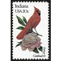 USA 1982 20c Indiana State Bird and Flower Sc#1...