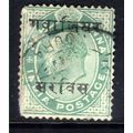 India Gwalior 1903 - 05 KEV11 1/2 Anna Green us...