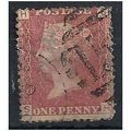 1858 SG43 1d Red Plate 167 Good/Fine Used Check...