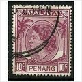 PENANG 1954/1957 SG 34 - #2 fine used (o)
