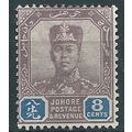 Johore 1904 SG66 8c Dull Purple & Blue Mounted ...