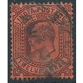 India 1903 SG135 12a Purple/Red Fine Used . . ..