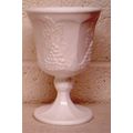 VINTAGE MILK GLASS ' WINE GOBLET ' Harvest Grap...