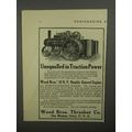 1911 Wood Bros. Thresher Co. Plow Engine Ad