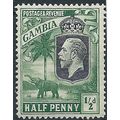 Gambia 1925 SG123 1/2d Deep Green Mounted Mint ...