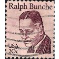 USA, PEOPLE, Ralph Bunche, brown 1982, 20c, #3