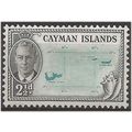 Cayman Islands 1950 SG140 2 1/2d Turquoise & Bl...