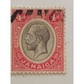 Jamaica KGV 1916 4d Black Red Lemon Used SG 63b...