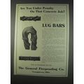 1910 General Fireproofing Co. Lug Bars Ad - Pen...