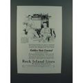 1927 Rock Island System Golden State Limited Train Ad