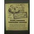 1947 Bank of America Travelers Cheques Ad
