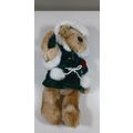2002 10 inch jointed godiva christmas bear