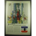 1949 French Line Cruise Ad - Ile de France Your Gayest Entre to Europe