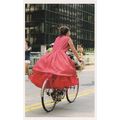 New York American Lady Cyclist Bicycle Ruffle D...
