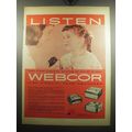1957 Webcor Ad - Royal Tape Recorder, Royal Coronet Tape Recorder-Radio