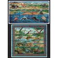 Gambia Prehistoric Animals Dinosaurs 2 Sheetlet...