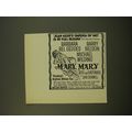 1961 Mary, Mary Play Ad - Jean Kerr's Garden of...