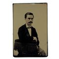 Victorian cdv tintype photo man with moustache ...