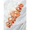 Rose Gold Plated Pink Rhinestone Crystal Wrist ...