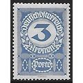 Po Mi 87 x (*): 3 Kr. deep blue Postage Due Sta...