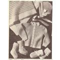 Knit Baby Pattern Baby's 5 Piece Ensemble
