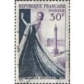 FRANCE, Haut couture, violet & blue 1953, 30F
