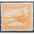 Cyprus: 1938-51 1/4p. ultramarine and orange-br...