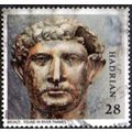 1993 Roman Britain 28p Value. Emperor Hadrain. ...