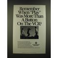 1995 American Heart Association Ad - Remember when play was more than a button