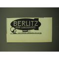 1950 Berlitz School of Language Ad - Berlitz for languages