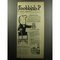 1957 Canada Dry Quinine Water Ad - Snobbish?