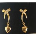 Heart & Kisses Pierced Earrings w/surgical post...