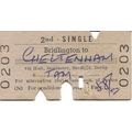 B.R.B. Edmondson Ticket - Bridlington to Chelte...