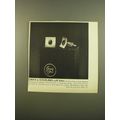 1961 Grand Prix Jewelry Advertisement - Onyx & Sterling Cuff Links