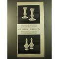 1961 Lenox China Advertisement - Classic Candlesticks, Essex Salt and Pepper Set