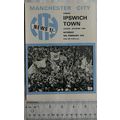 1970 programme Manchester City v. Ipswich Town,...