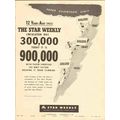 star weekly 1947 paper shortage media trade adv...