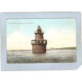 MA Boston Harbor Lighthouse Postcard Deer Islan...