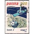POLAND, SPACE, Lunik 2 and Ranger 7, red 1979, ...