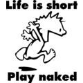 life is short play naked vinyl decal sticker