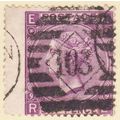 GB QV 1870 6d MAUVE PLATE 9 RE SG109 GU