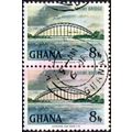 Ghana 8Np Value.Adomi Bridge. Fine Used Pair