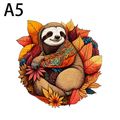 Cute Sloth Wooden Puzzle, Unique Animal Shapes,...