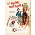 1953 Kensitas Cigarettes Full Page Vintage / Re...