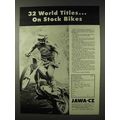 1972 Jawa CZ Motorcycle Ad - 32 World Titles on Stock