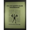1972 Manufacturers Hanover Ad - Pension Funds