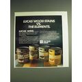1984 Lucas Wood Stains Ad - Lucas wood stains vs. the elements