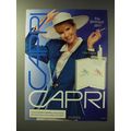 1989 Capri Cigarettes Ad - Slimmest